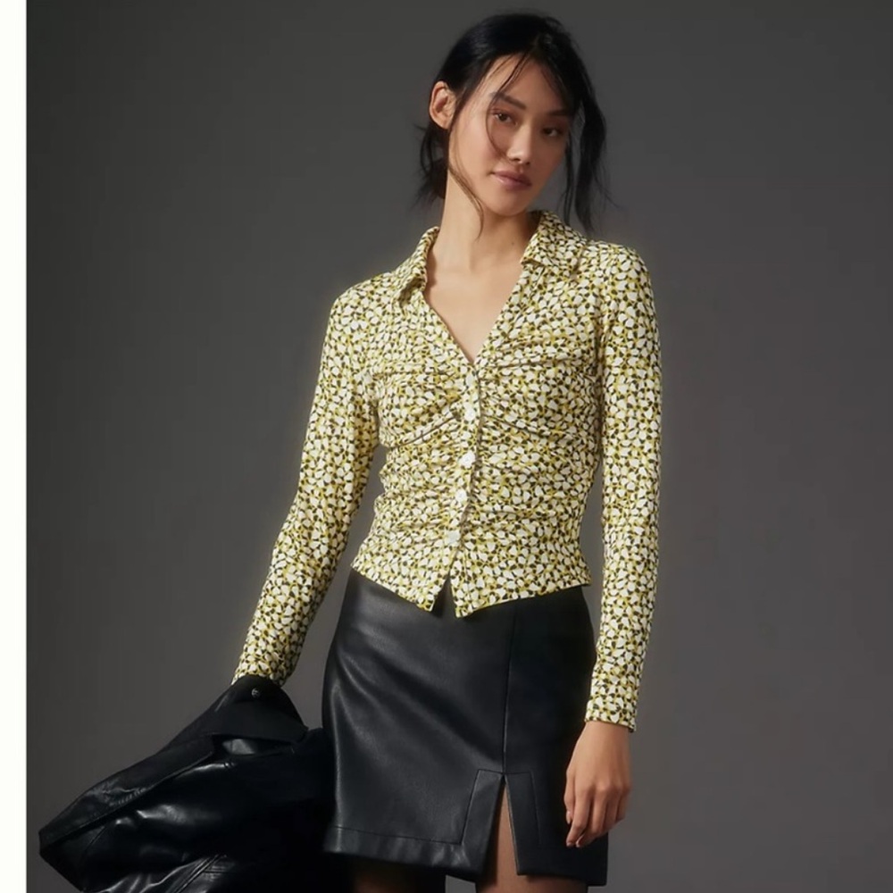 Floral Button-Up Women Top